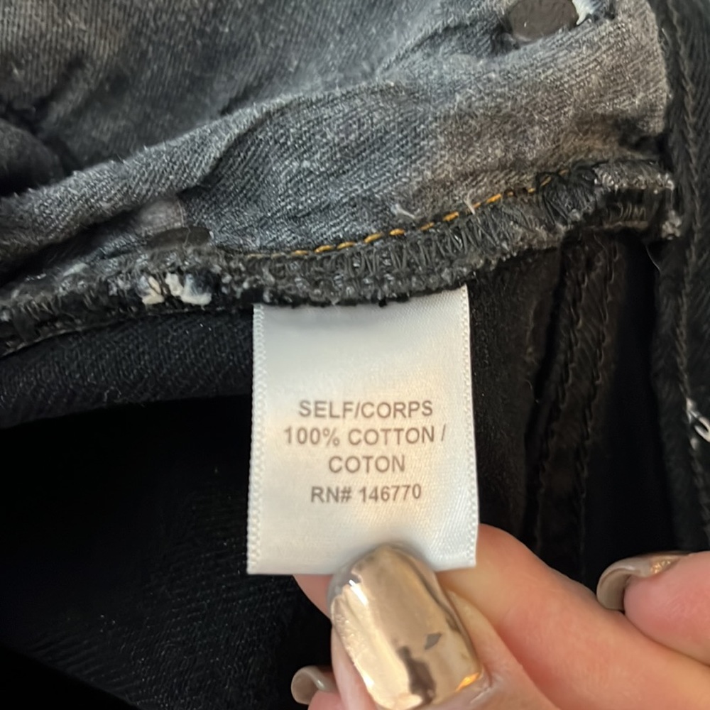 RE/DONE Levi’s black straight legs jeans size 24 - Picture 12 of 14